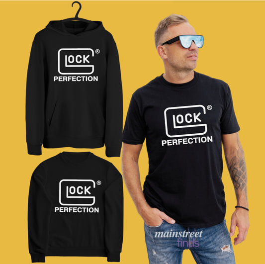 Glock Logo T-Shirt & Sweatshirt Hoodie – Classic Design for Gun Enthusiasts | Comfortable Apparel for Everyday Wear