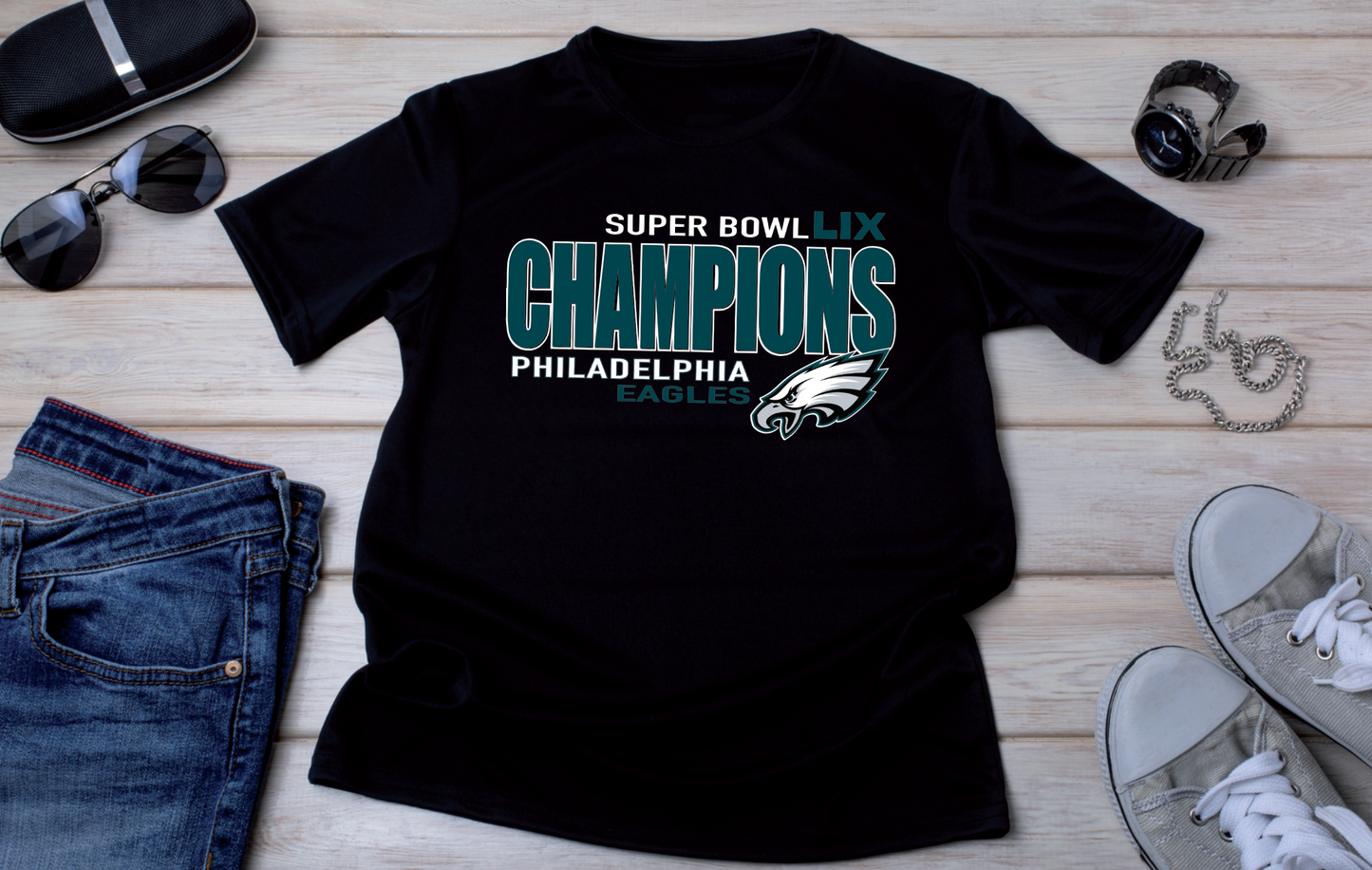 Philadelphia Eagles Super Bowl Champions 2025 T-Shirt – LIX Edition, Shirt Hoodie Sweatshirt